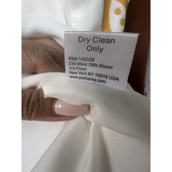 Parker Sutter Tank Satin Mixed Media Halter Cropped Party Top Sz M In Ivory - Picture 7 of 8